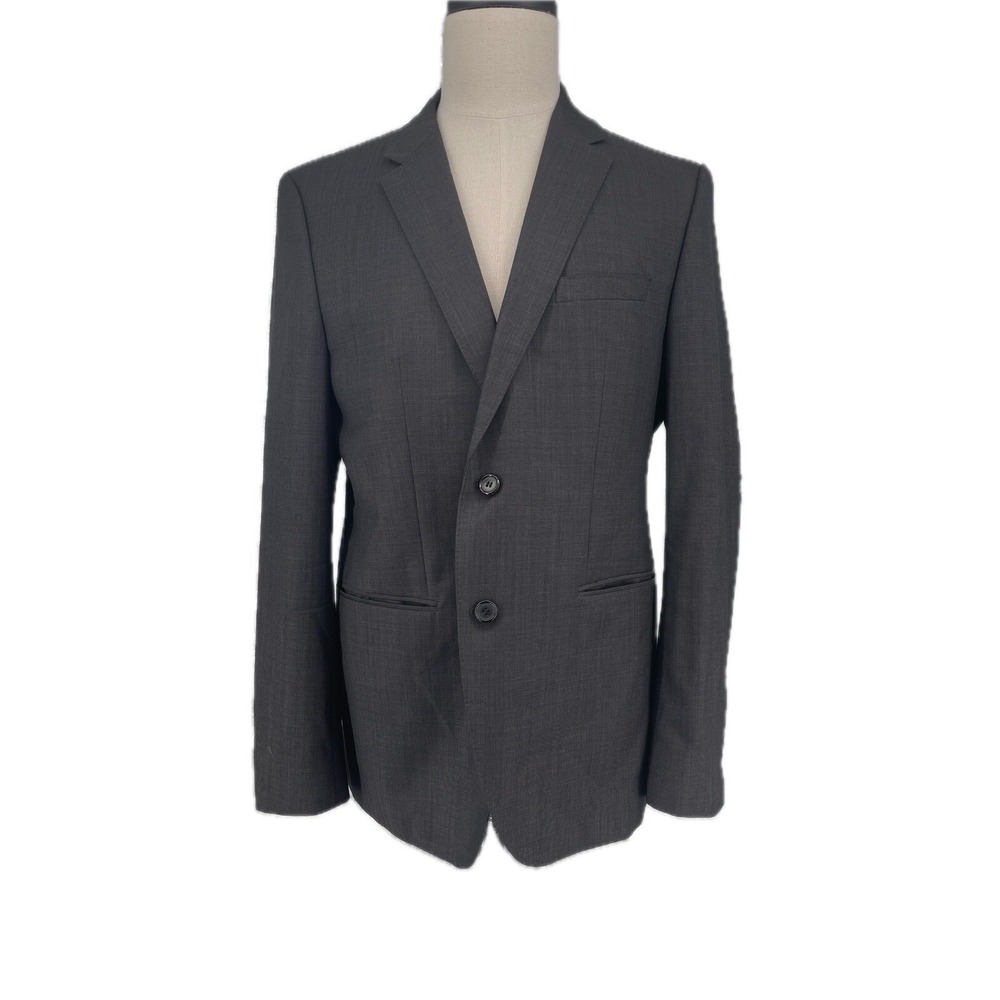 Hugo Boss 42R‎ Jam75/Sharp3 Sport Coat Dark Gray 100% Wool Two Button Vented